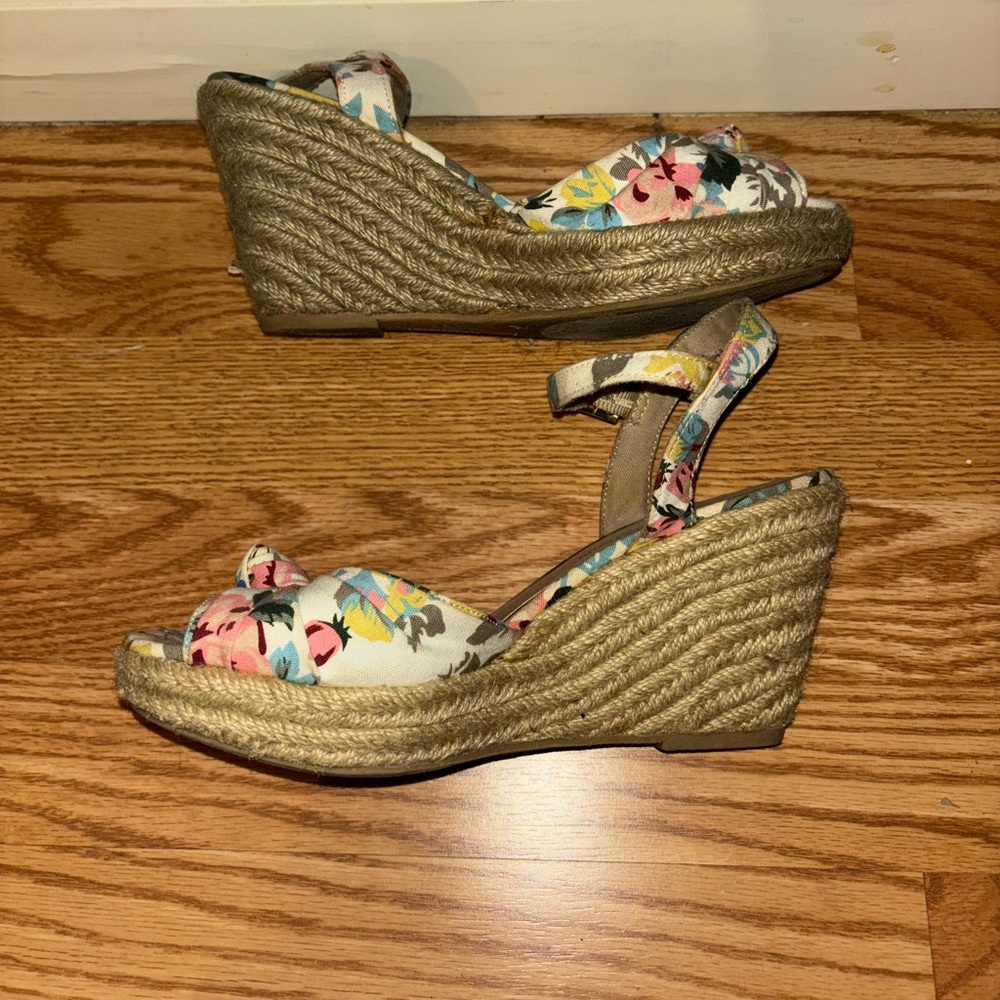 Floral High Heel Wedges | Montego Bay Club